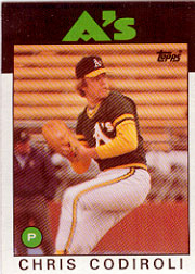 1986 Topps Baseball Cards      433     Chris Codiroli